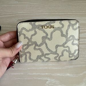 Small Kaos Icon Wallet in Multi Beige - Red